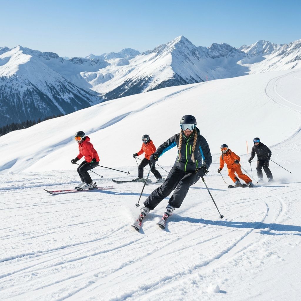 First tracks on fresh powder
